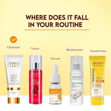 Jovees Herbal Ultra Radiance Gold Face Wash Gives Clear, Nourished & Hydrated Skin, Reduce Dark Spot And Improves Skin Texture | For All Skin Types 100ml (pack of 2)